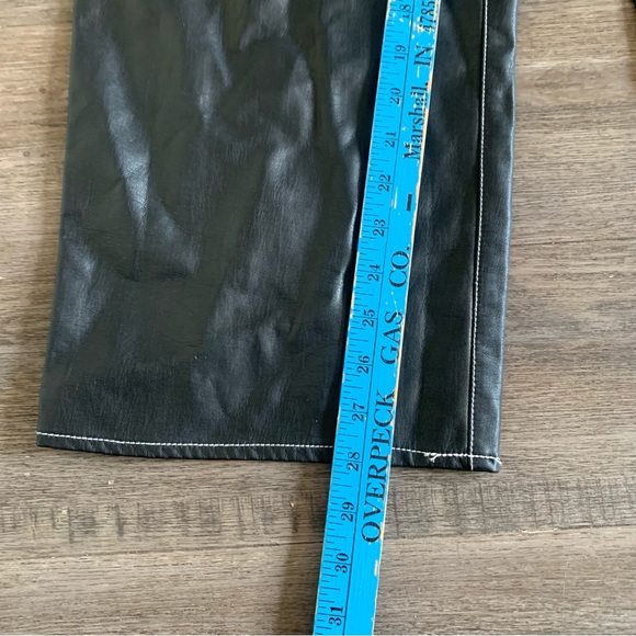 Free People  The It Factor Vegan Leather Wide Leg Pants size US 12 - Picture 3 of 12